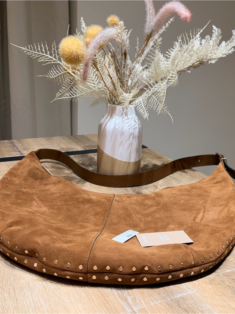 Madewell Suede large crescent Bag in Cognac brown NWOT - Picture 7 of 7